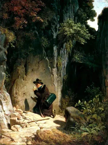 Le Géologue - Carl Spitzweg image 1 tableau peint à l’huile sur toile