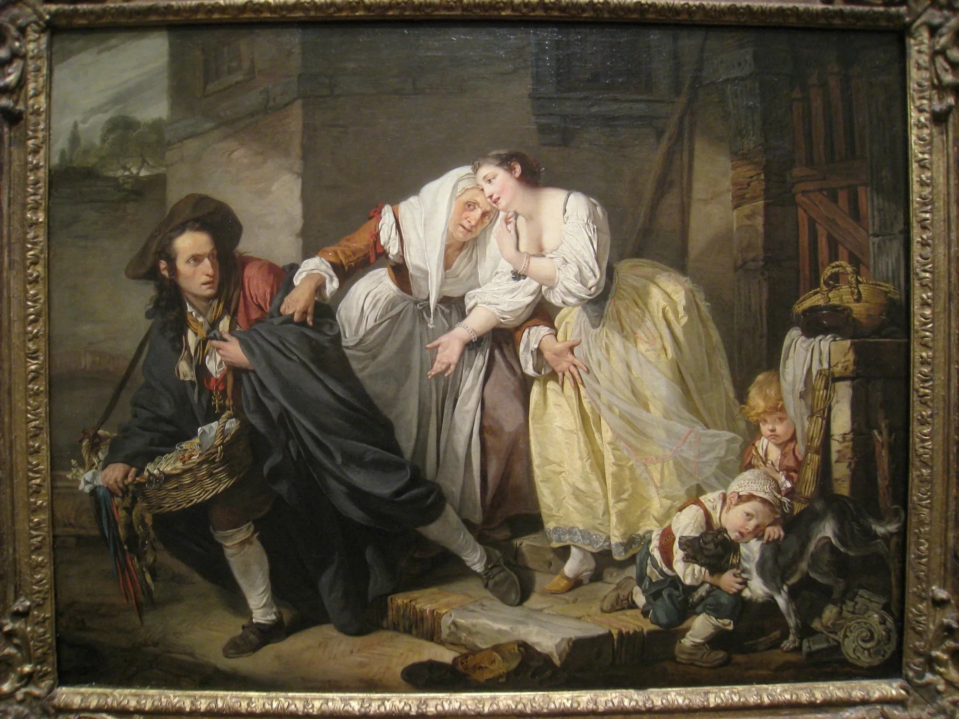 Le Geste Napolitain - Jean-Baptiste Greuze image 1 tableau peint à l’huile sur toile
