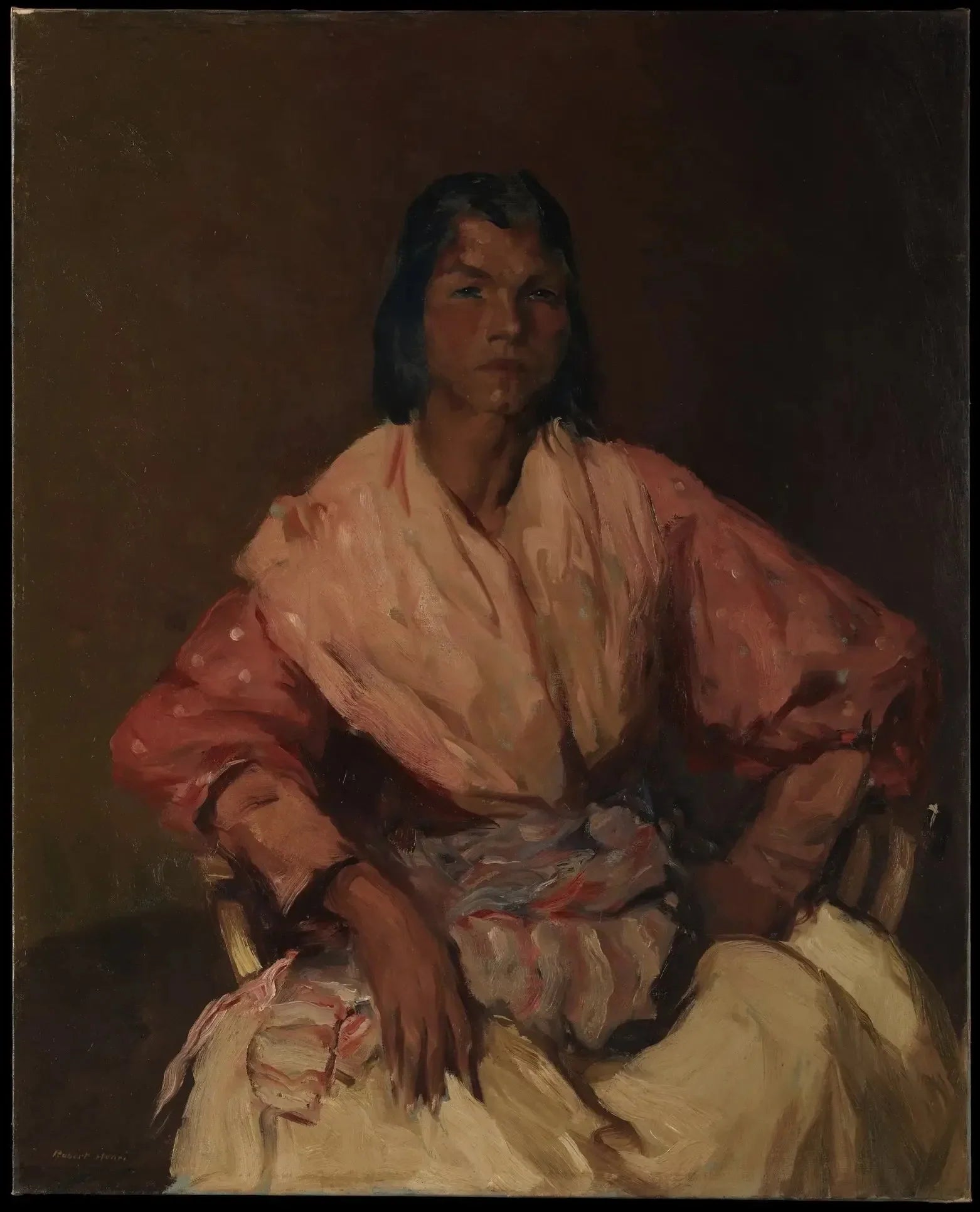 Le gitan espagnol - Robert Henri image 1 copie de tableau peinte à la main