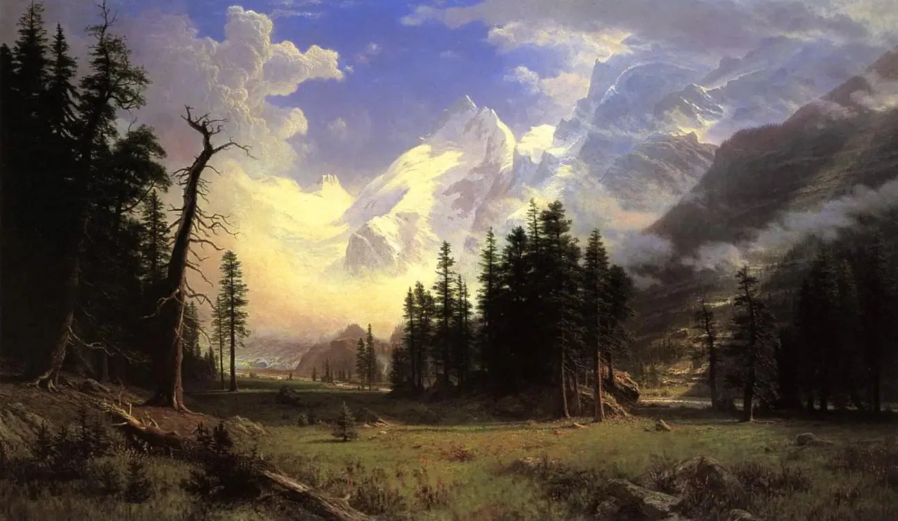 Le glacier de Morteratsch Haute-Engadine Vallée Pontresina - Albert Bierstadt image 1 copie de tableau peinte à la main