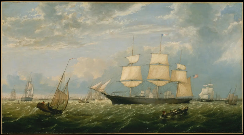 Le Golden State entrant dans le port de New York - Fitz Henry Lane
