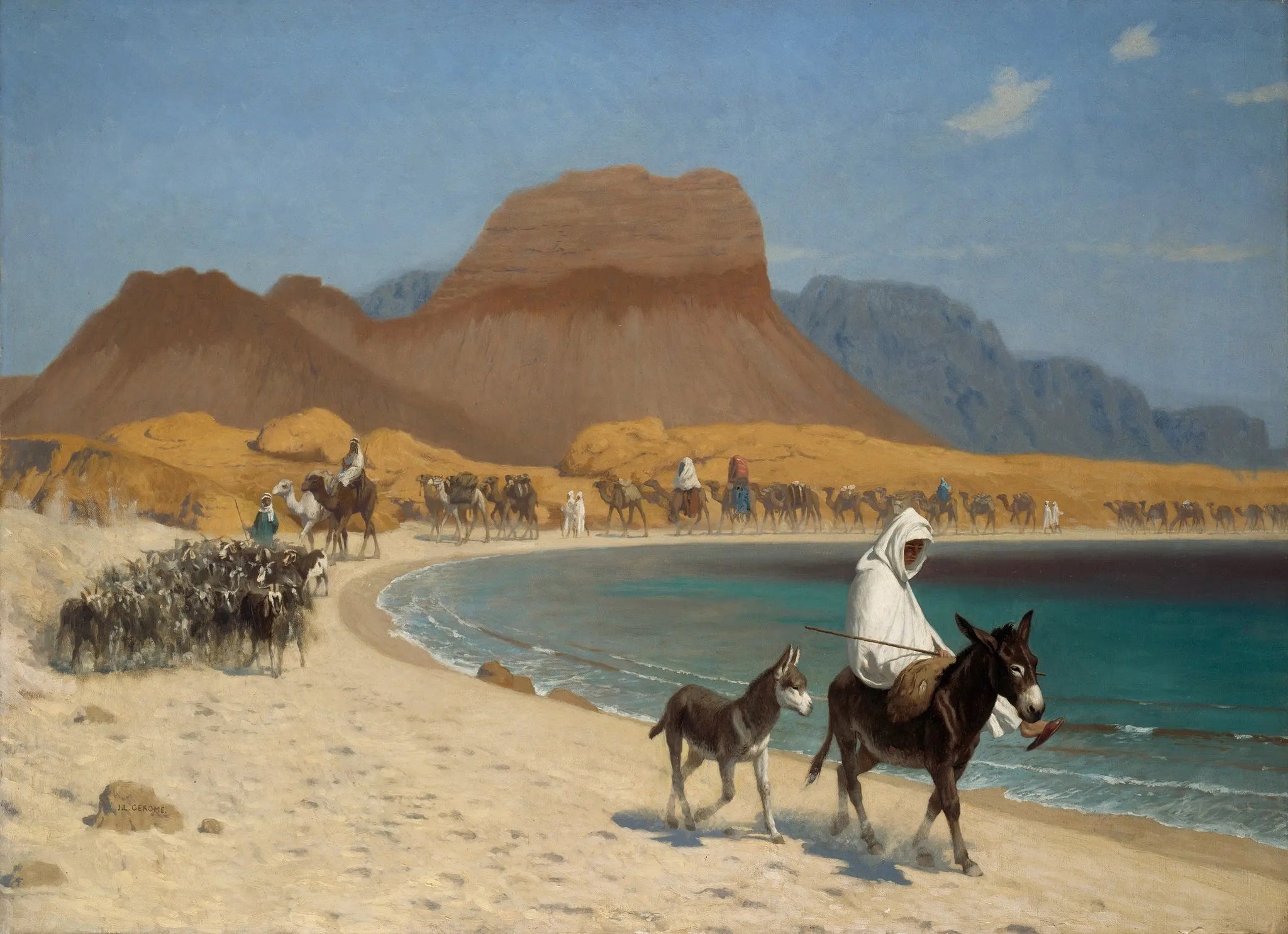 Le golfe d'Aqaba - Jean-Léon Gérôme image 1 copie peinte à la main à l’huile