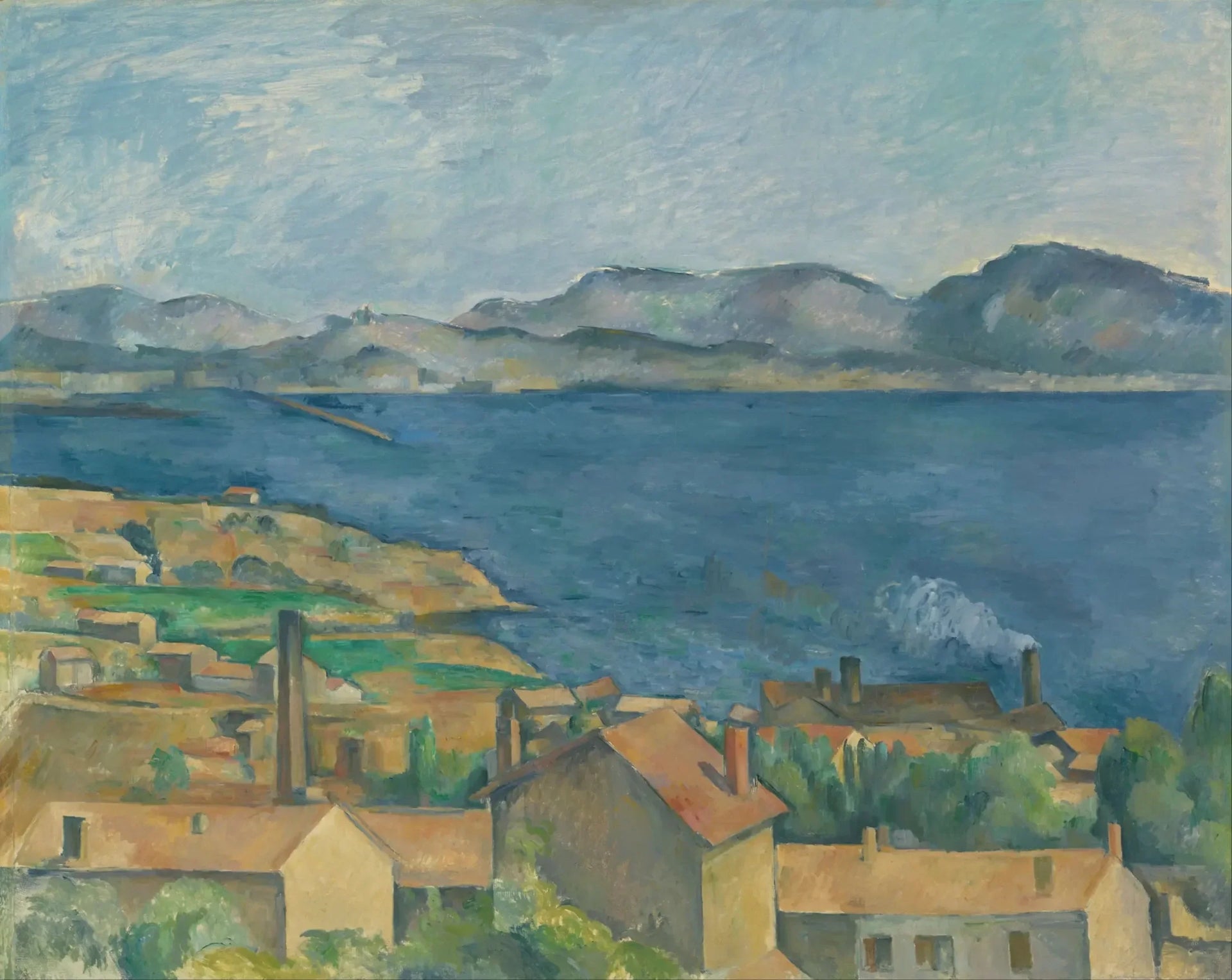 Le Golfe de Marseille vu de l'Estaque - Paul Cézanne image 1 copie peinte à la main à l’huile
