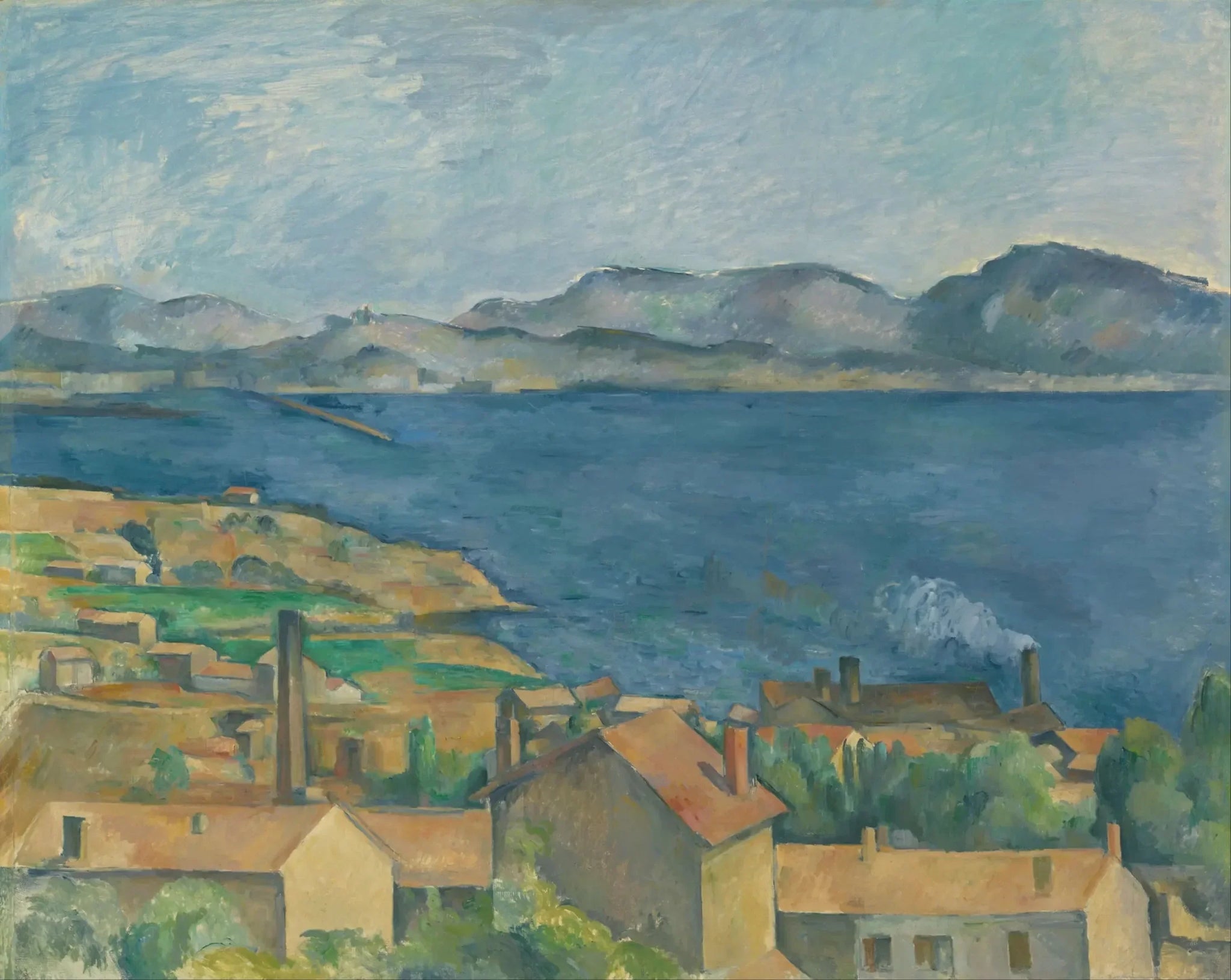 Le Golfe de Marseille vu de l'Estaque - Paul Cézanne image 1 copie peinte à la main à l’huile