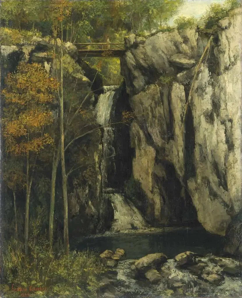 Le Gour de Conche - Gustave Courbet image 1 reproduction artisanale de tableau