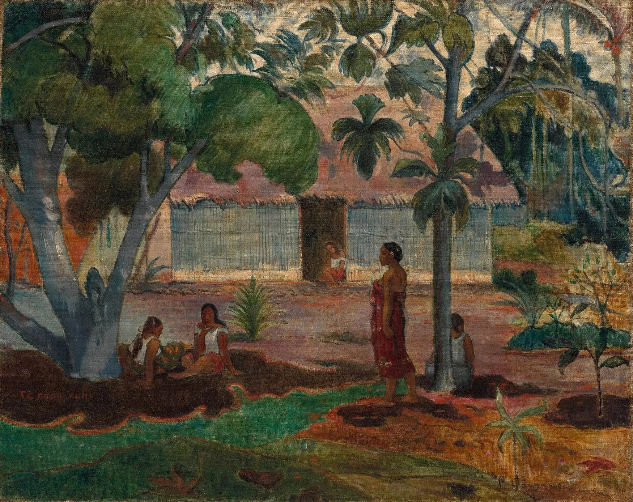 Le grand arbre - Paul Gauguin image 1 reproduction de peinture à l’huile