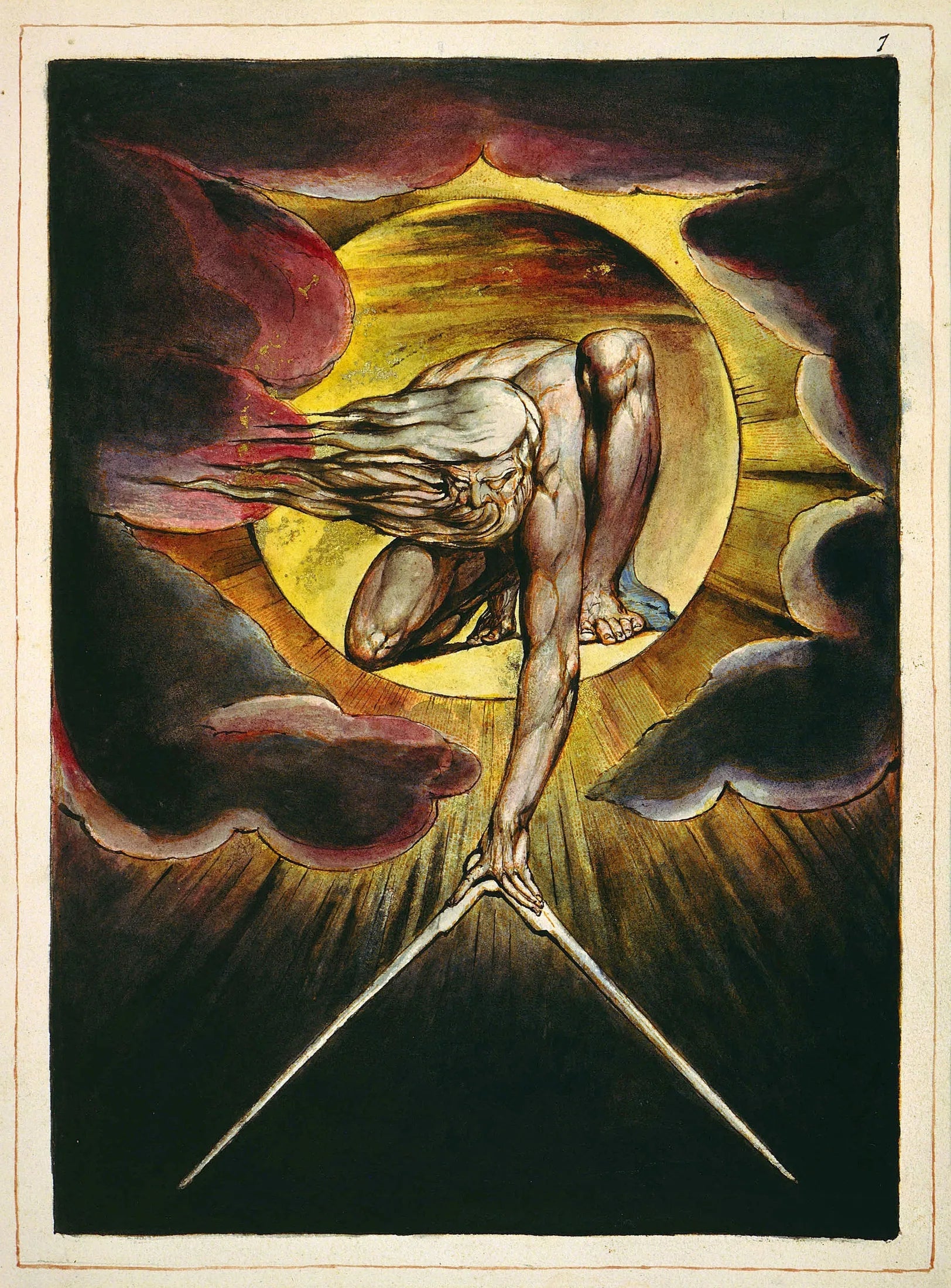 Le Grand Architecte - William Blake image 1 reproduction d’œuvre d’art à l’huile