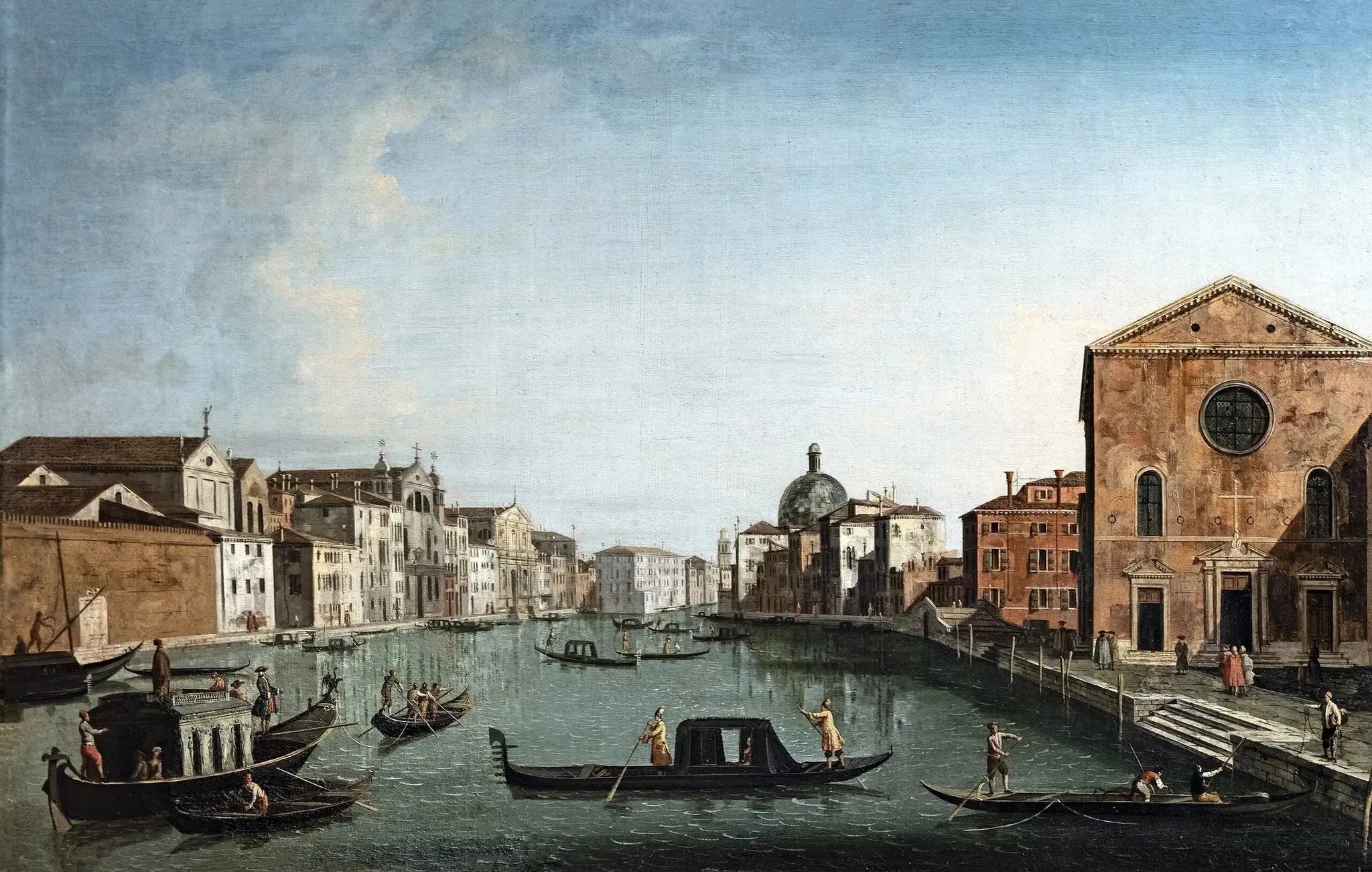 Le Grand Canal à Sainte Lucie - Canaletto image 1 reproduction d’œuvre d’art à l’huile