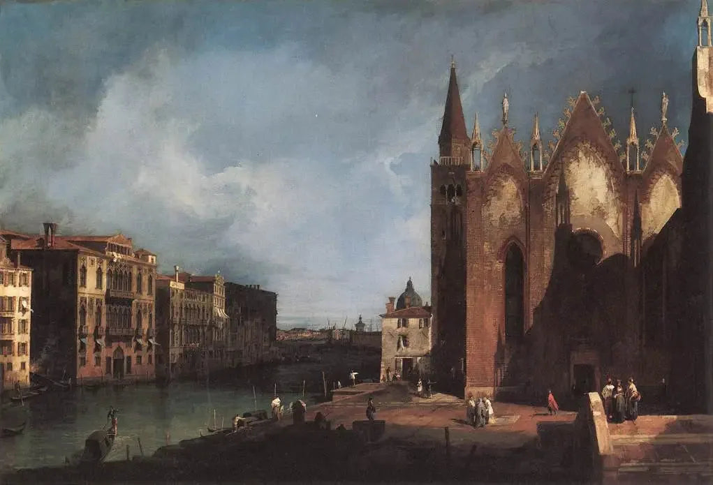 Le Grand Canal de Santa Maria della Carità vers le bacino di San Marco - Canaletto image 1 reproduction réalisée par Alpha Reproduction