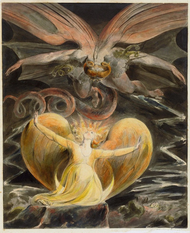 Le grand Dragon Rouge et la Femme vêtue de soleil - William Blake