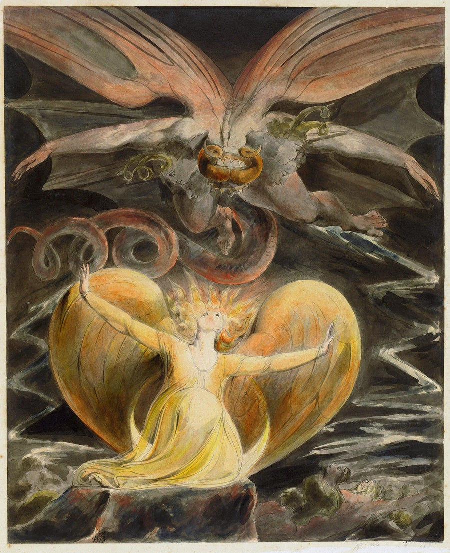 Le grand Dragon Rouge et la Femme vêtue de soleil - William Blake