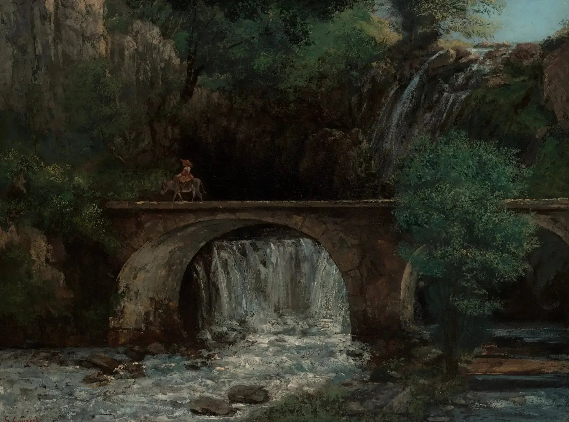 Le Grand Pont - Gustave Courbet image 1 tableau peint à l’huile sur toile