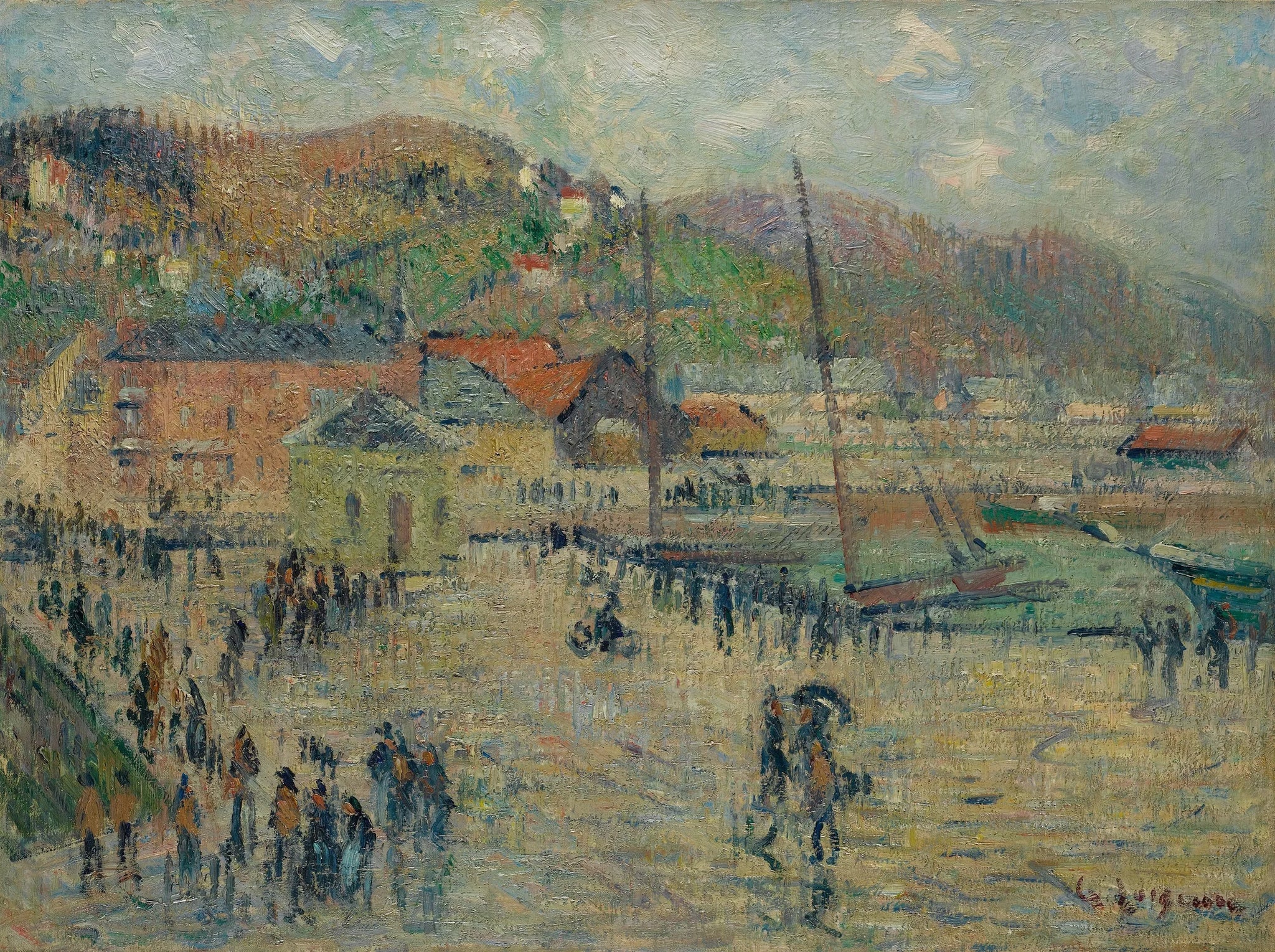 Le Grand Quai, Fécamp - Gustave Loiseau image 1 reproduction de peinture à l’huile
