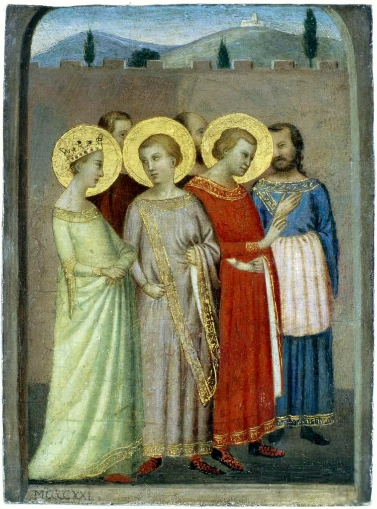 Le Groupe de saints. - Bernardo Daddi image 1 reproduction de peinture à l’huile