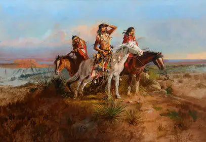 Le groupe de scouts - Charles Marion Russell image 1 reproduction de peinture à l’huile
