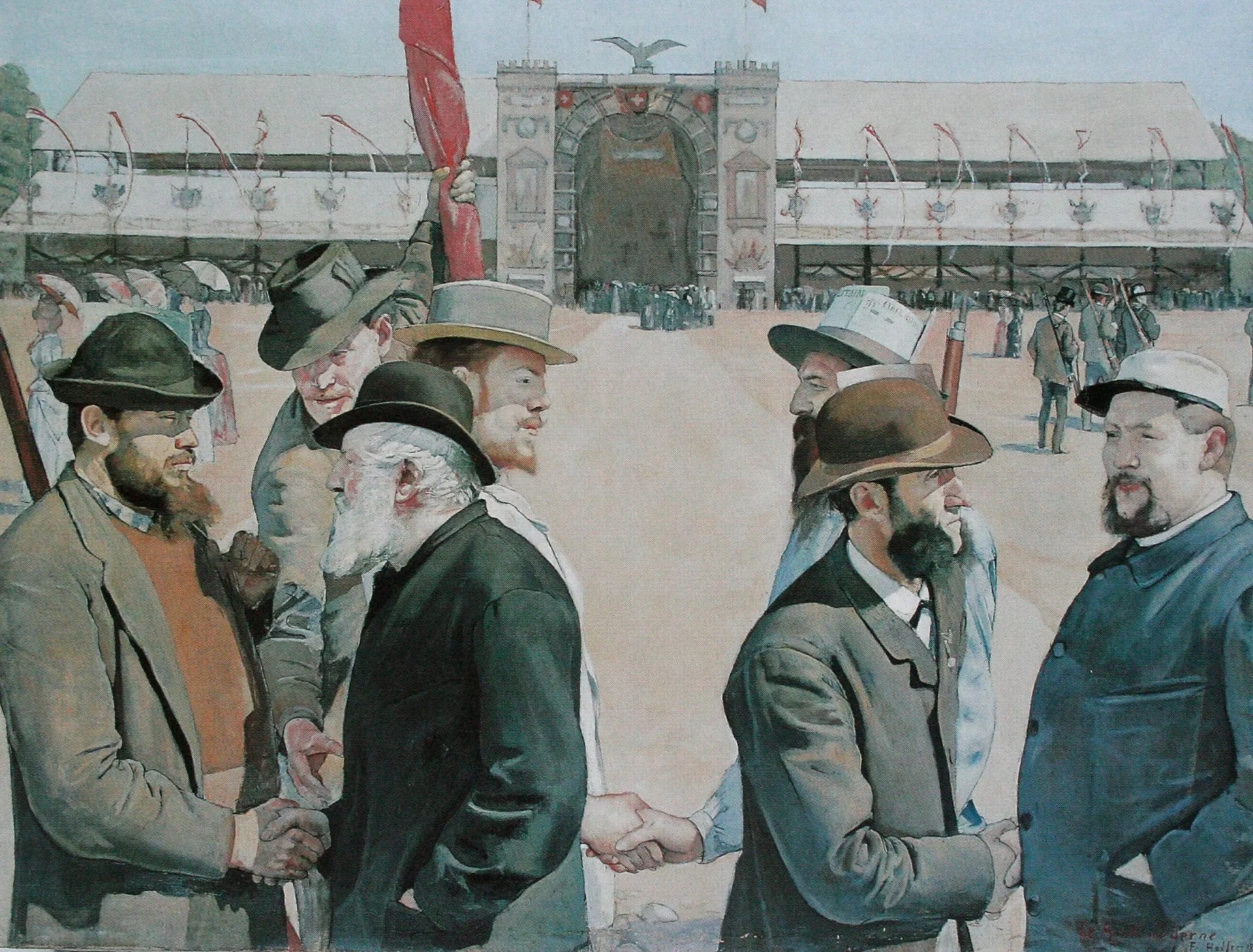 Le Grütli moderne - Ferdinand Hodler image 1 copie de tableau peinte à la main