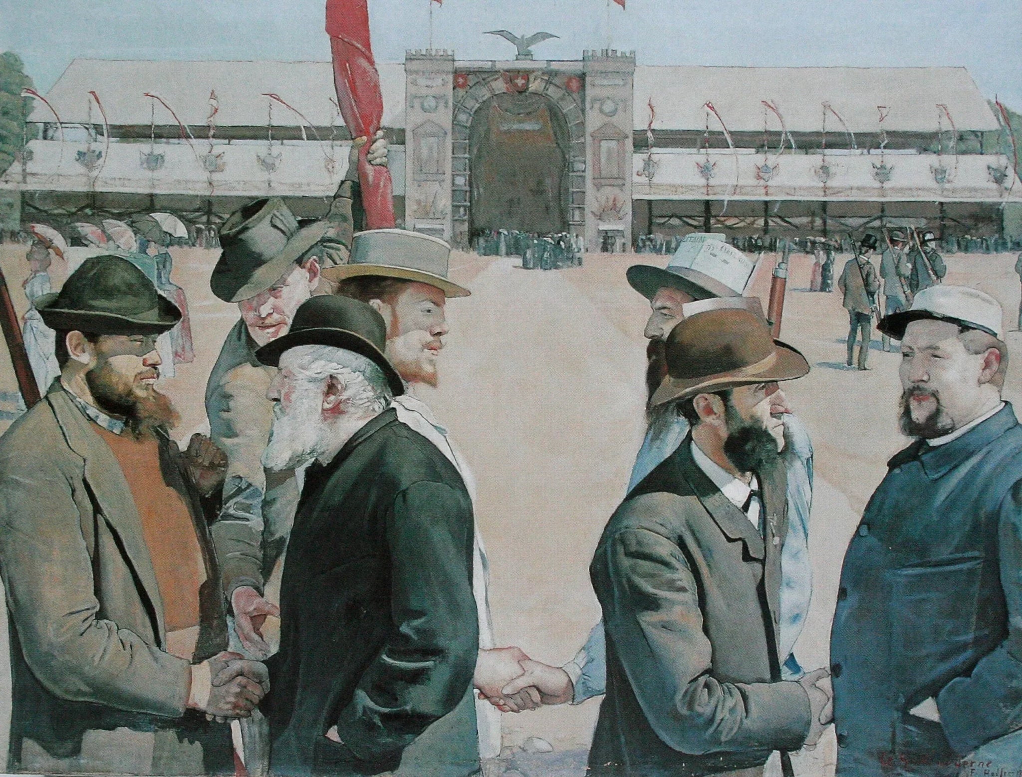 Le Grütli moderne - Ferdinand Hodler image 1 copie de tableau peinte à la main
