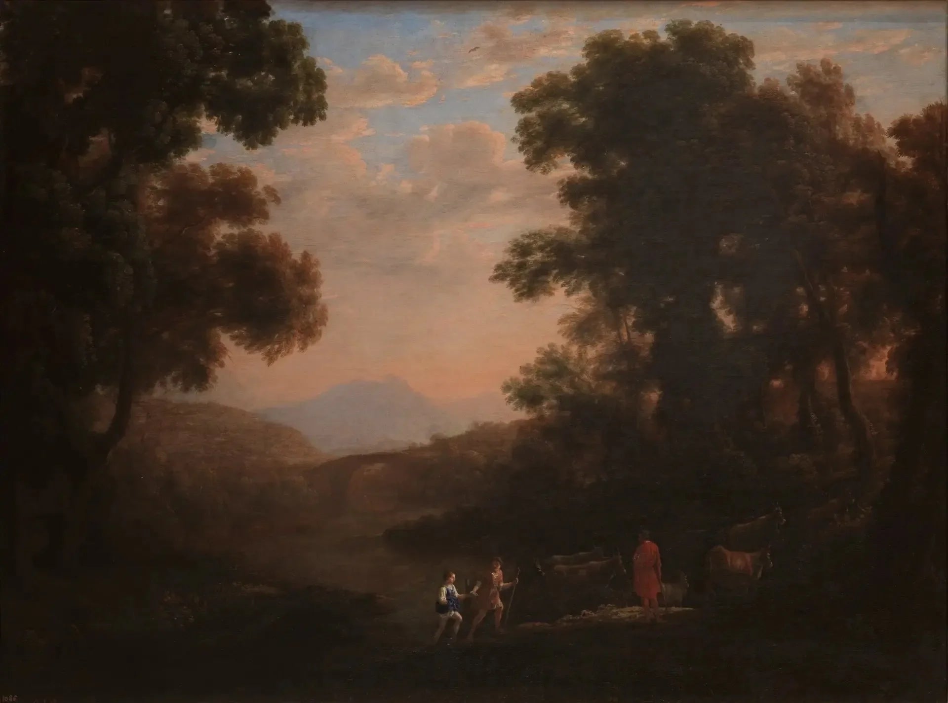 Le gué d'une rivière - Claude Lorrain image 1 tableau peint à l’huile sur toile