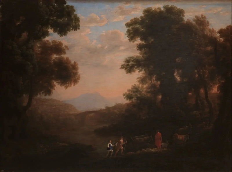 Le gué d'une rivière - Claude Lorrain