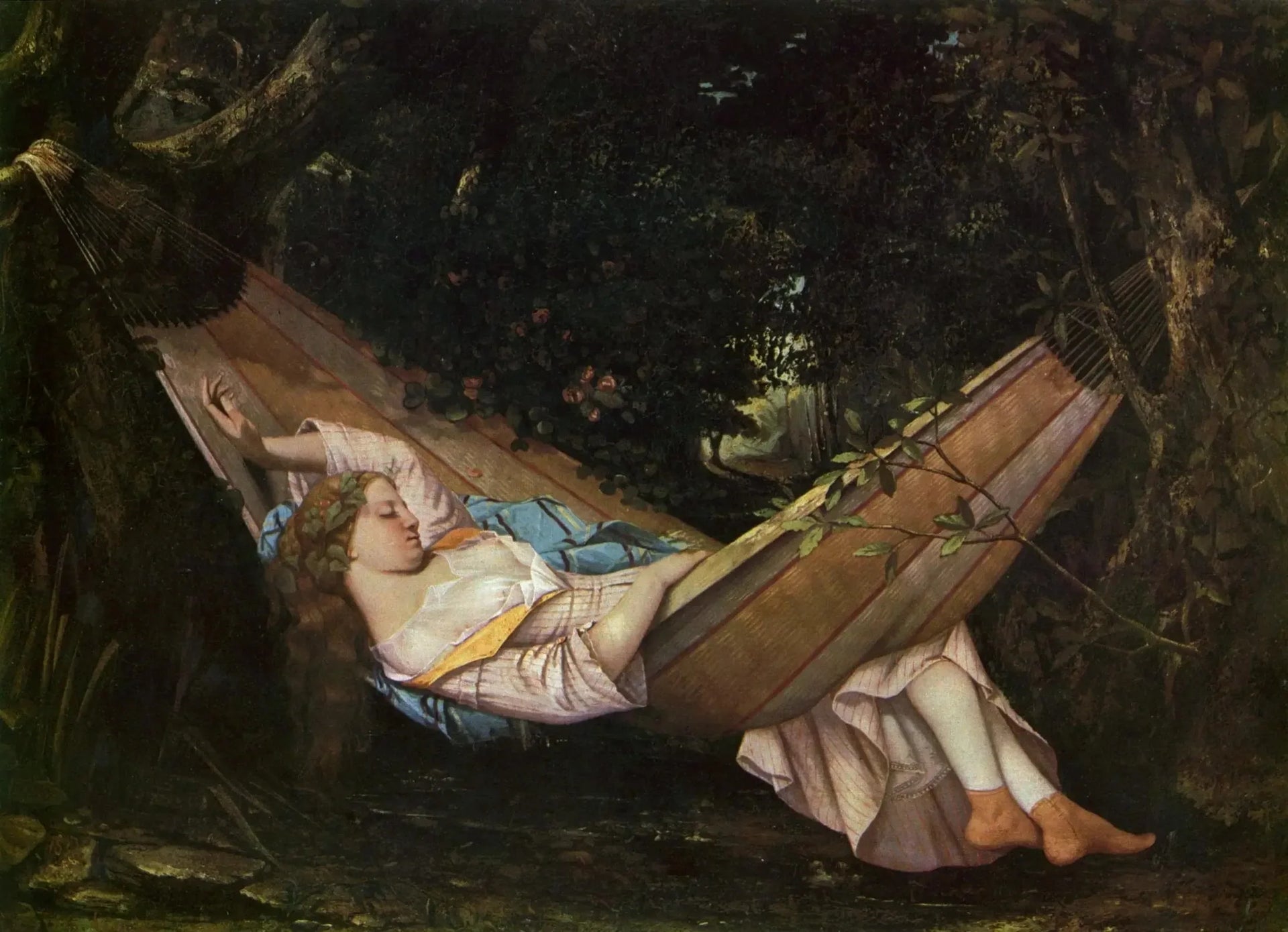 Le hamac - Gustave Courbet image 1 reproduction réalisée par Alpha Reproduction