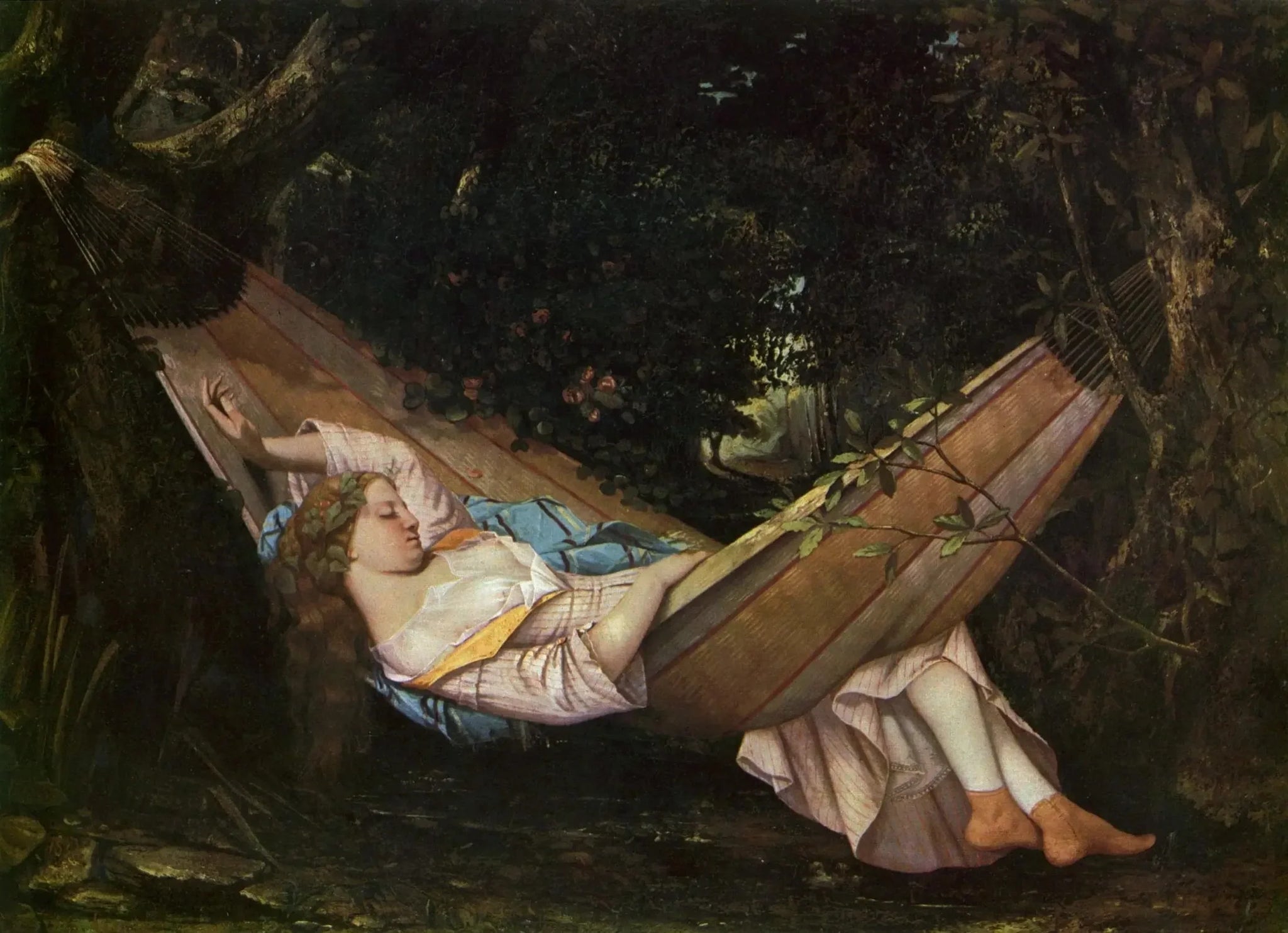 Le hamac - Gustave Courbet image 1 reproduction réalisée par Alpha Reproduction