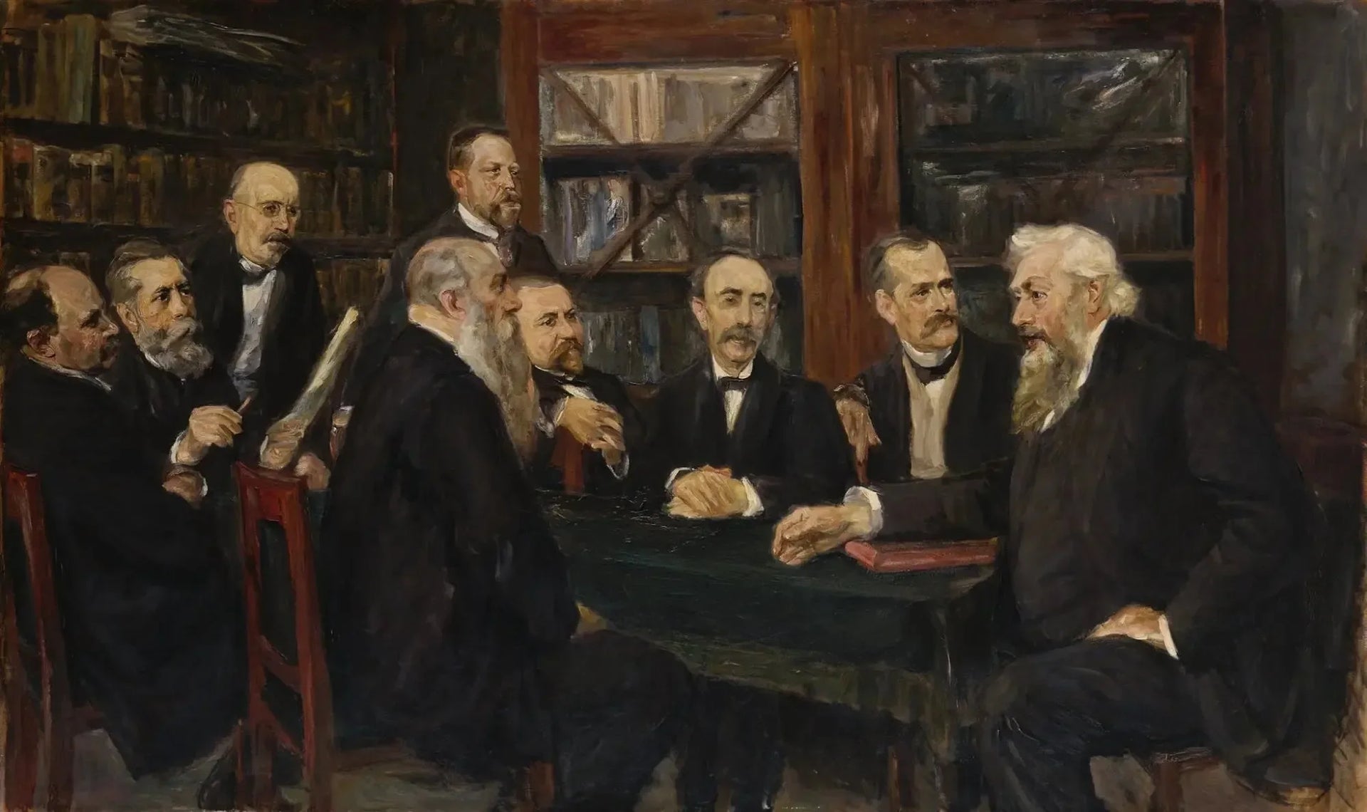 Le Hamburgische Professorenkonvent - Max Liebermann image 1 copie de tableau peinte à la main