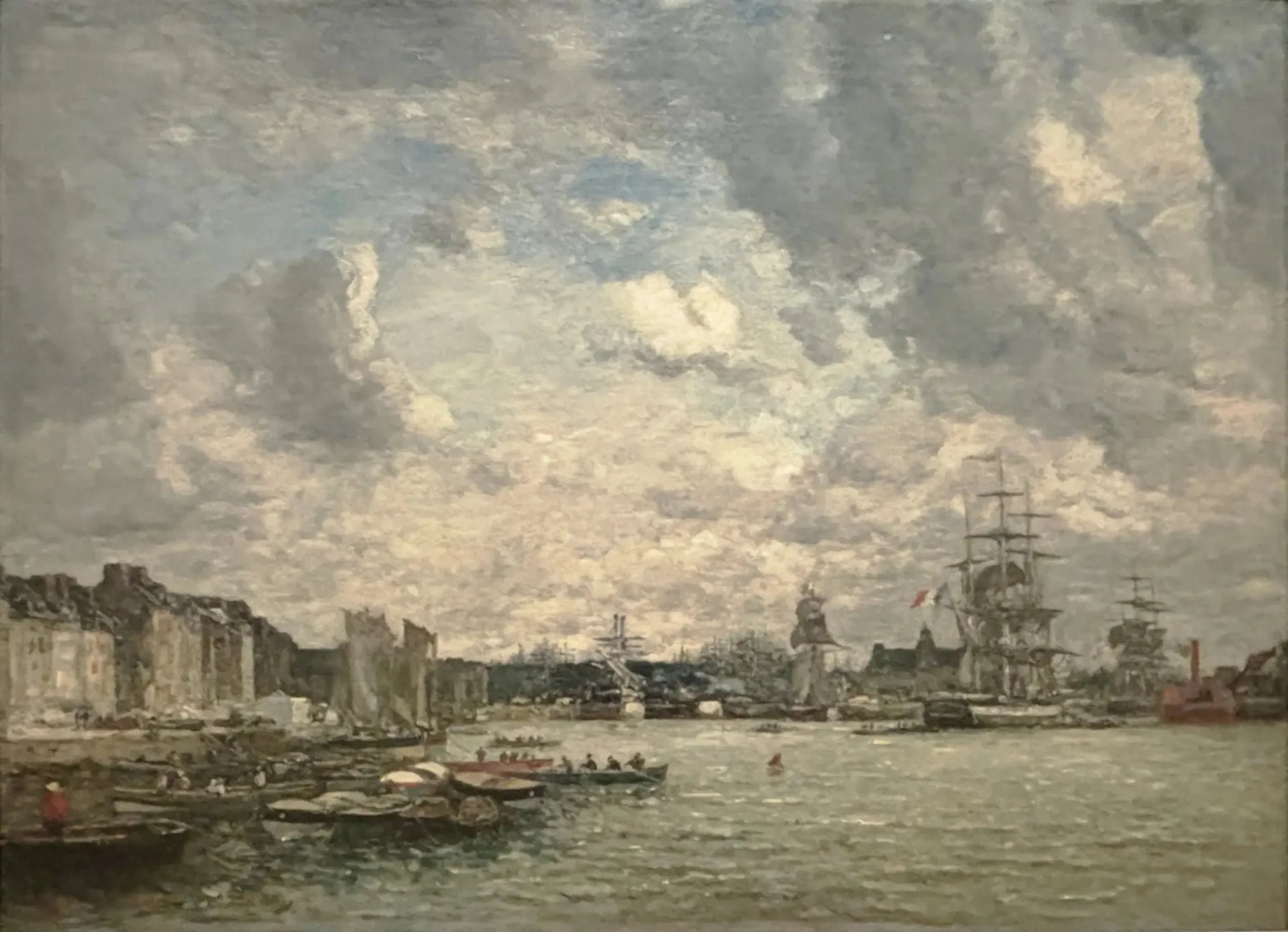 Le Havre. Le bassin de la Barre - Eugène Boudin image 1 copie de tableau peinte à la main