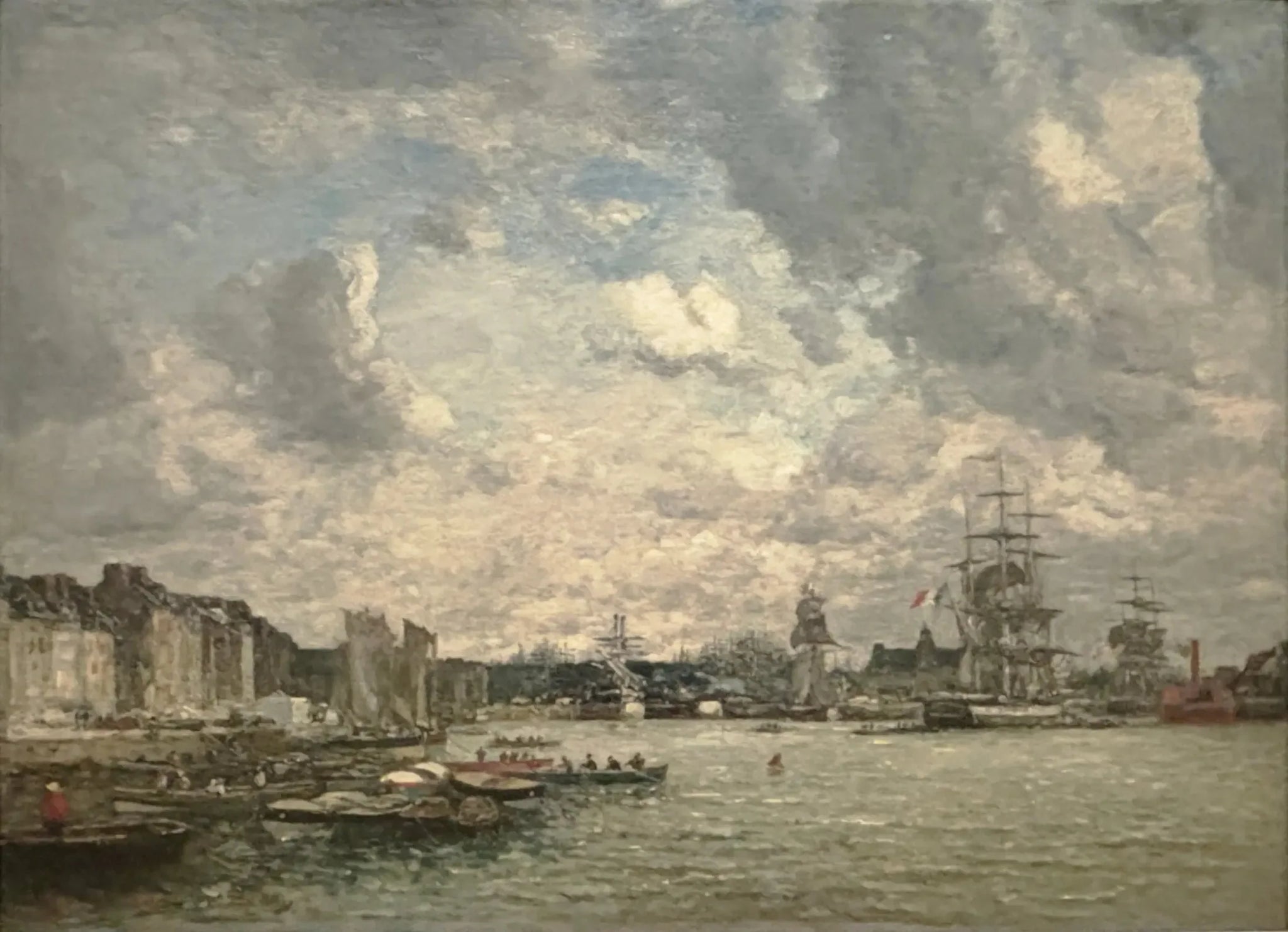 Le Havre. Le bassin de la Barre - Eugène Boudin image 1 copie de tableau peinte à la main