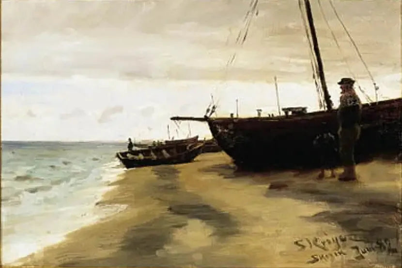 Le hêtre du sud de Skagen. Juin. - Peder Severin Krøyer image 1 copie peinte à la main à l’huile