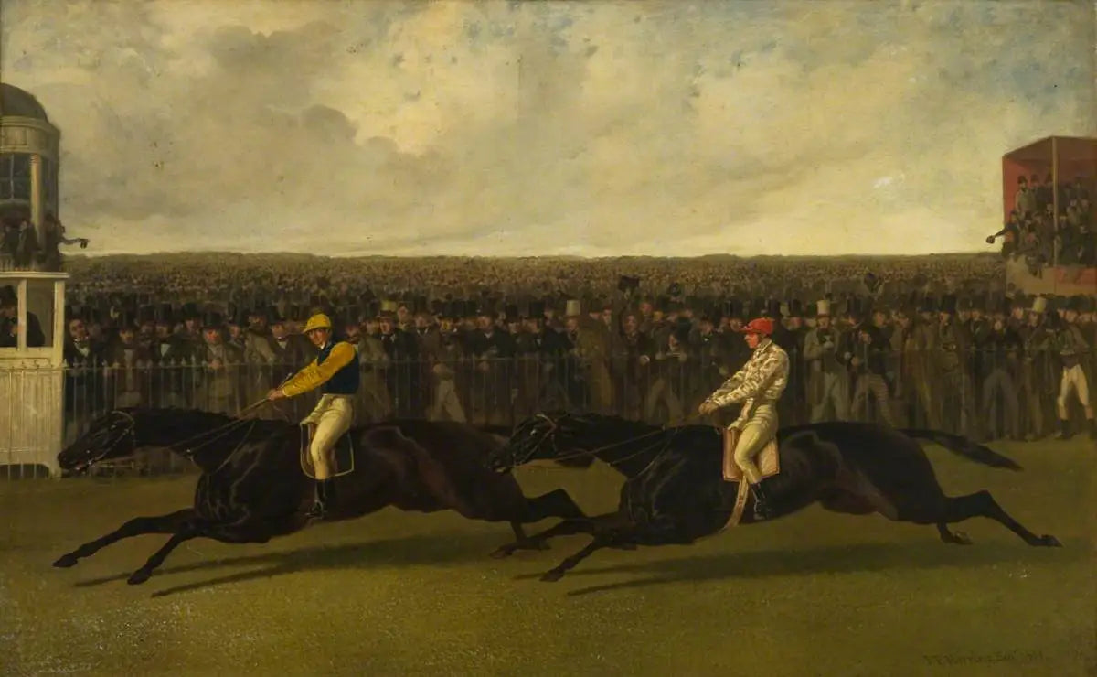 Le Hollandais volant et le Voltigeur en action à York, le 13 mai 1851 - John Frederick Herring, Sr. image 1 reproduction d’œuvre d’art à l’huile