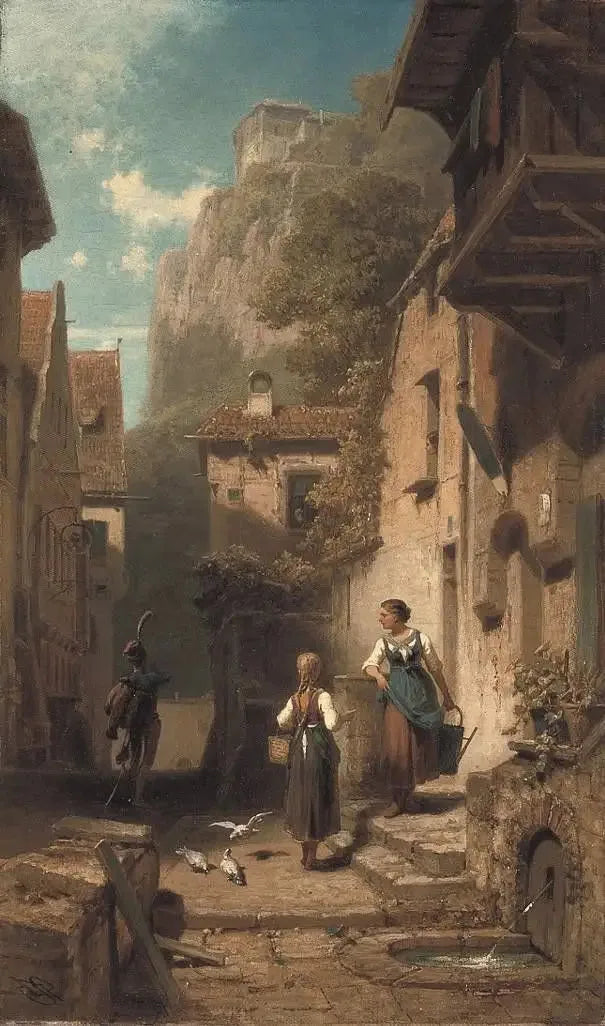 Le Hussard - Carl Spitzweg image 1 copie peinte à la main à l’huile