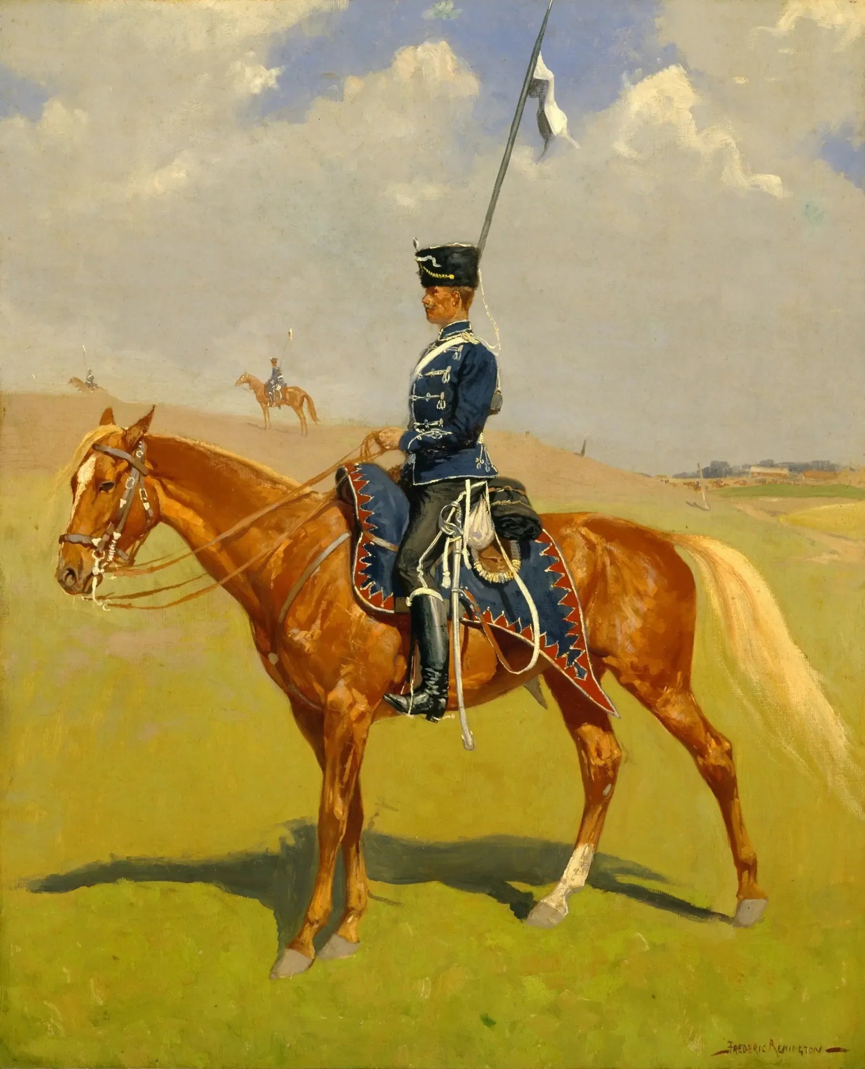 Le Hussard - Frederic Remington image 1 reproduction artisanale de tableau
