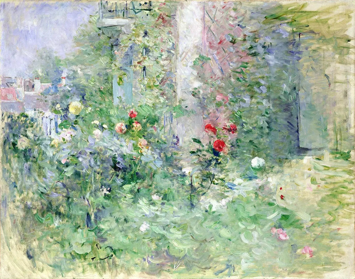 Le jardin à Bougival - Berthe Morisot image 1 copie peinte à la main à l’huile
