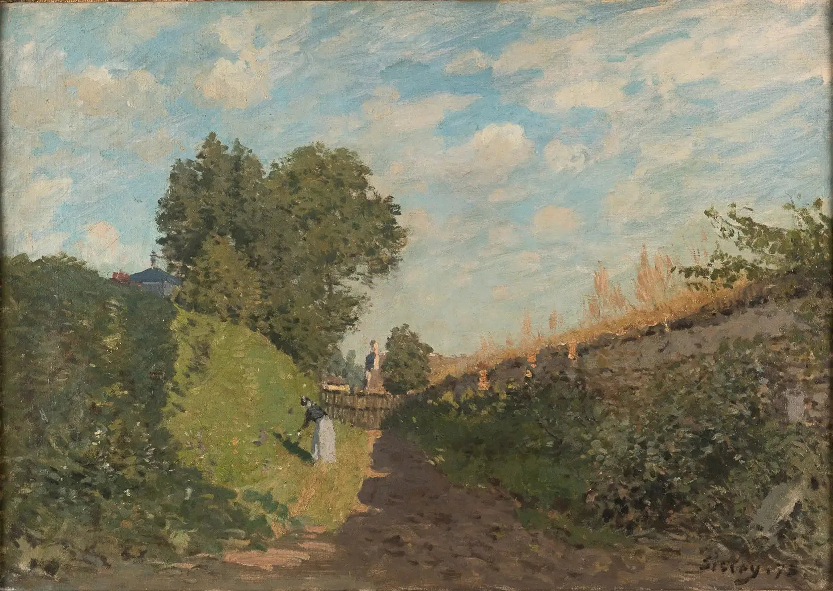Le jardin - Alfred Sisley image 1 copie peinte à la main à l’huile