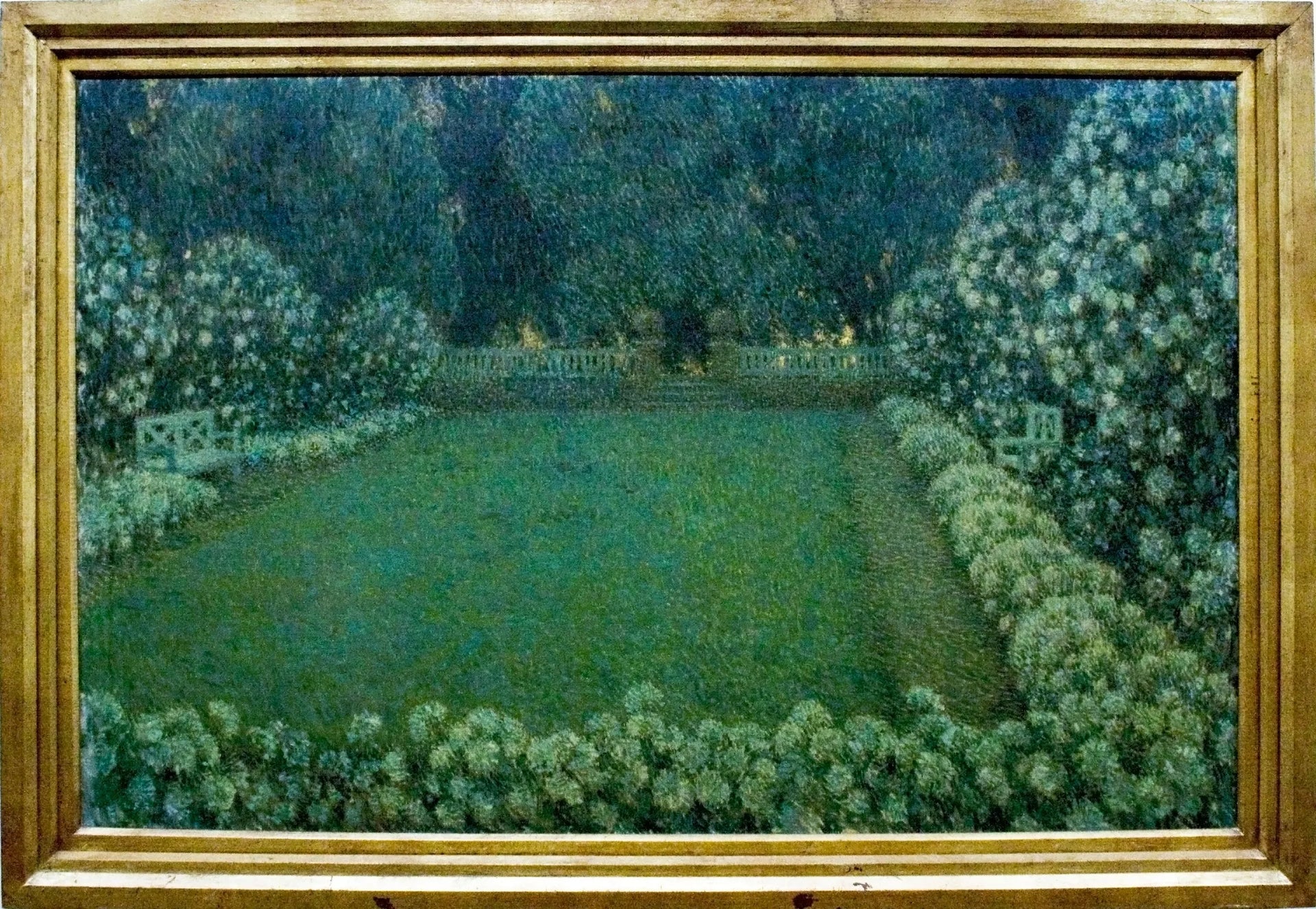 Le jardin blanc au crépuscule - Henri Le Sidaner image 1 reproduction artisanale de tableau