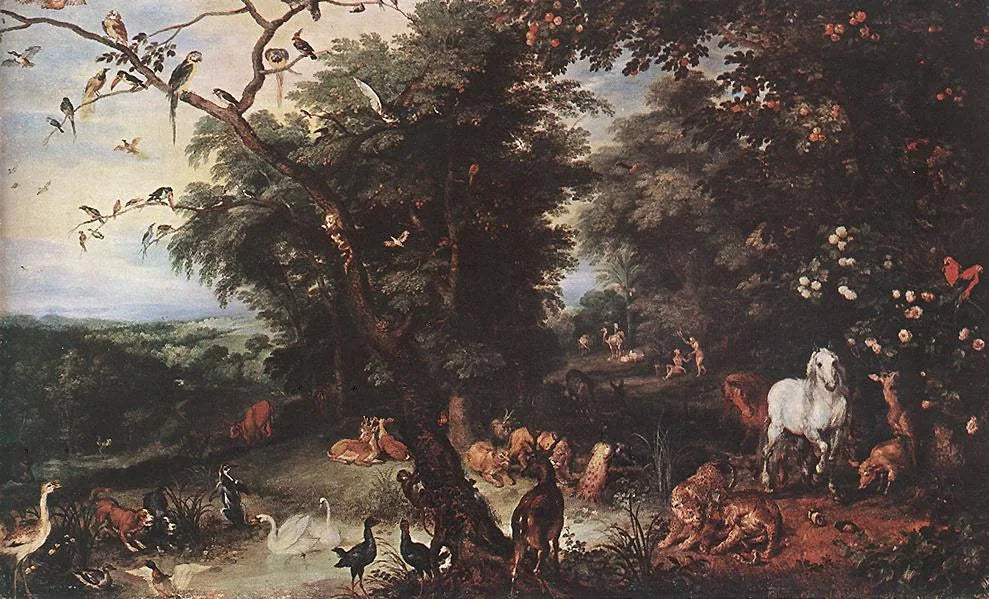 Le jardin d'Éden et la chute de l'homme - Jan Brueghel l'Ancien image 1 copie peinte à la main à l’huile