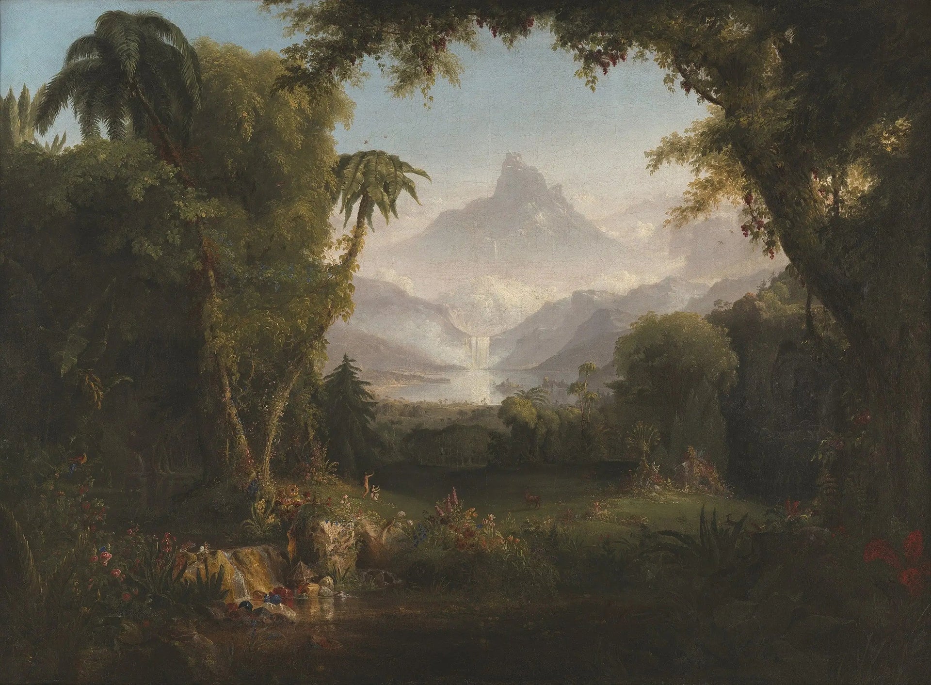Le Jardin d'Éden - Thomas Cole image 1 reproduction de peinture à l’huile