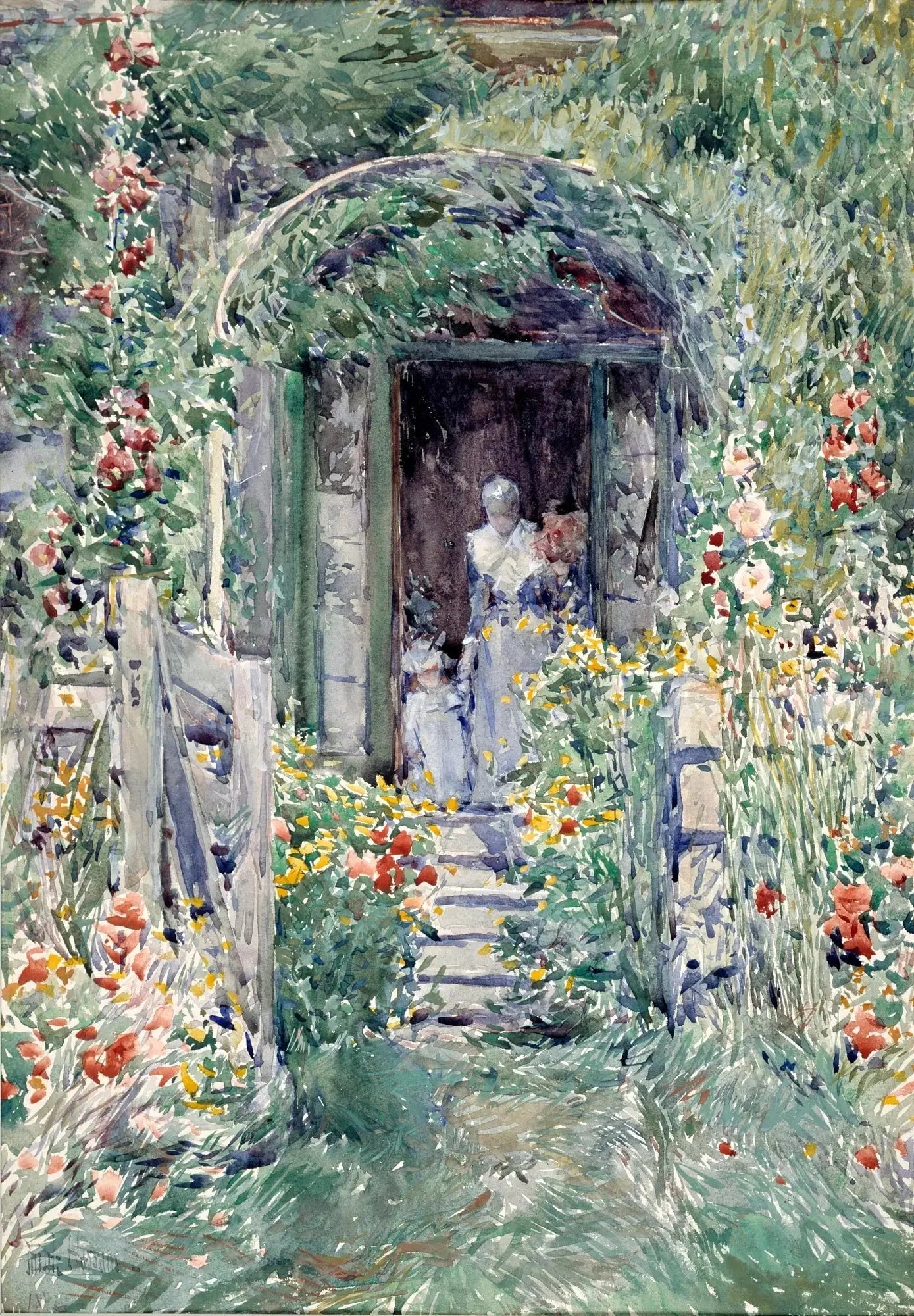 Le jardin dans sa gloire - Childe Hassam image 1 copie de tableau peinte à la main