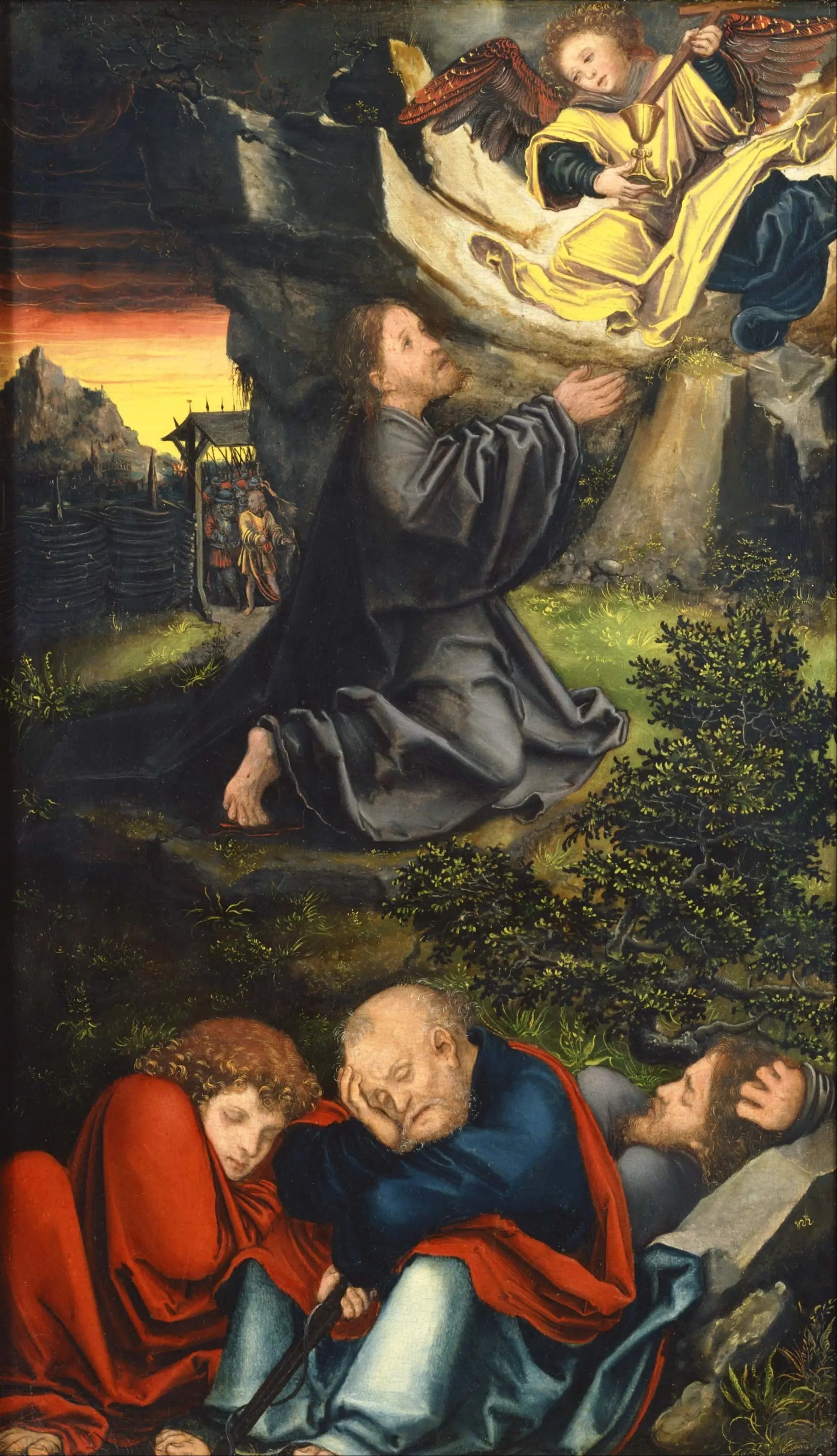 Le jardin de Gethsémani - Lucas Cranach the Elder image 1 copie peinte à la main à l’huile