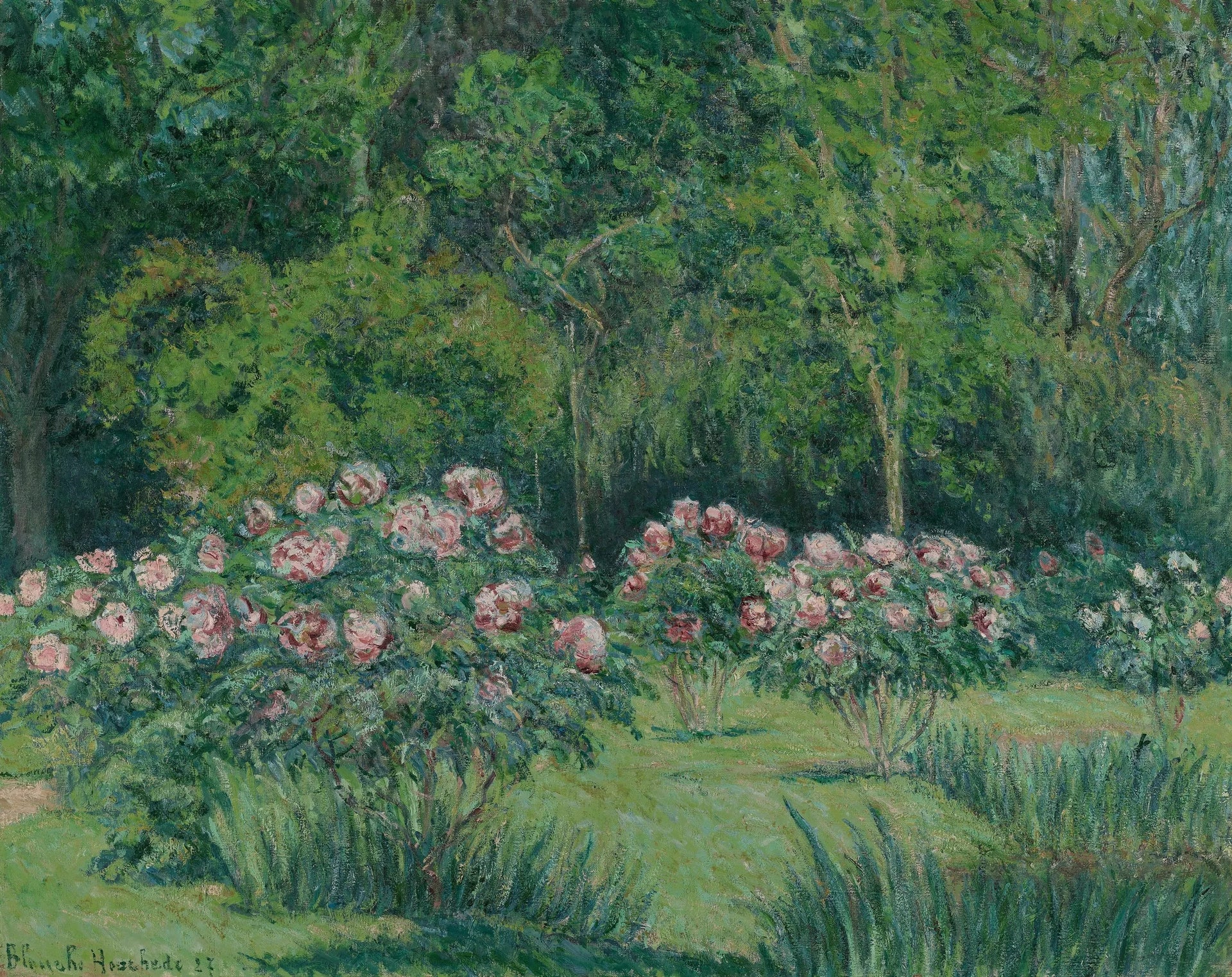 Le jardin de Giverny - Blanche Hoschedé Monet image 1 copie peinte à la main à l’huile