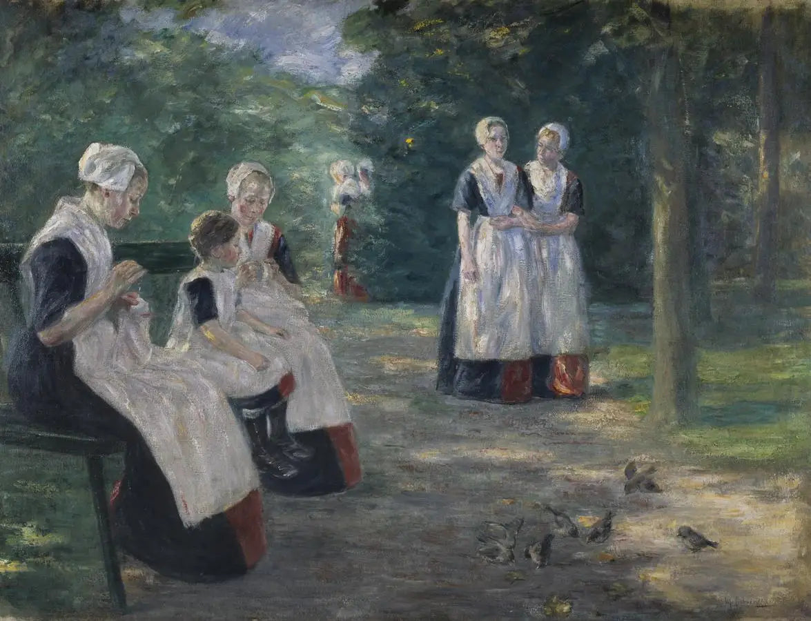 Le Jardin de l'orphelinat communal de la ville d'Amsterdam - Max Liebermann image 1 copie de tableau peinte à la main