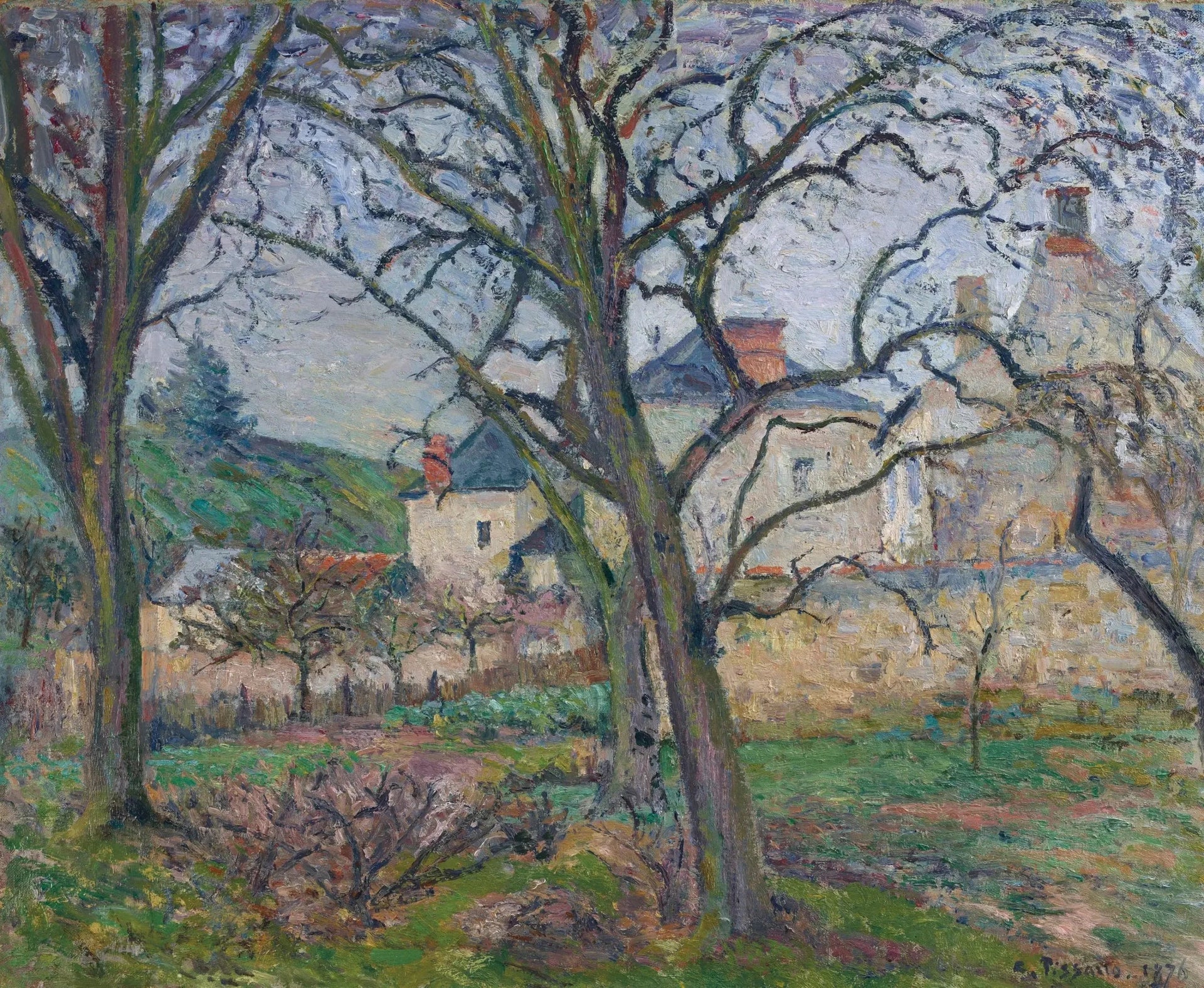 Le jardin de Maubuisson, vu vers la côte Saint-Denis, Pontoise - Camille Pissarro image 1 tableau peint à l’huile sur toile