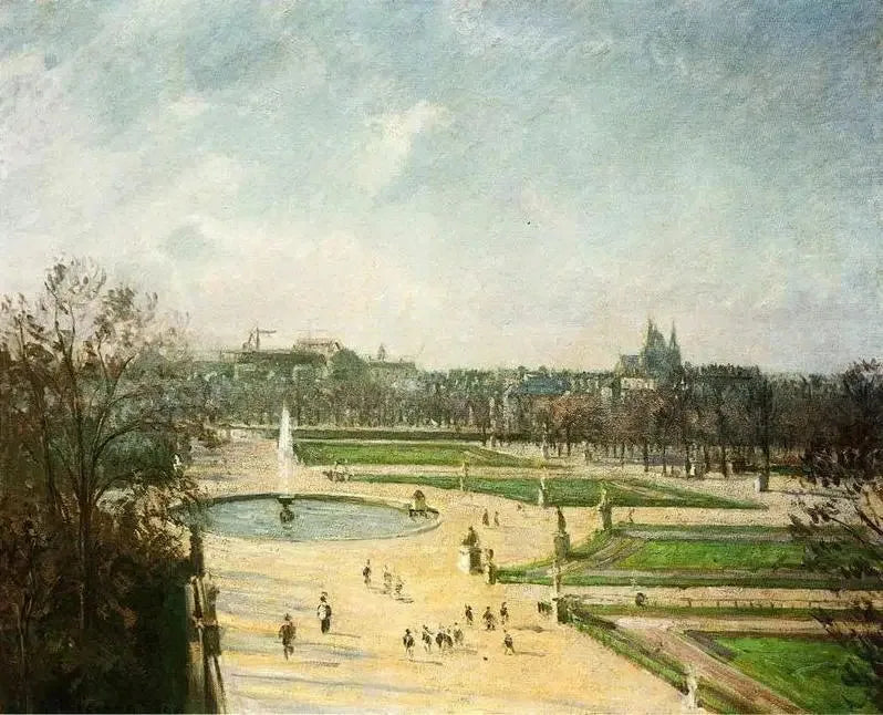 Le Jardin des Tuileries, matin, soleil - Camille Pissarro image 1 copie de tableau peinte à la main