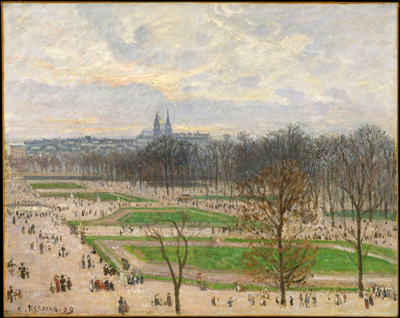Le Jardin des Tuileries un après-midi d'hiver - Camille Pissarro