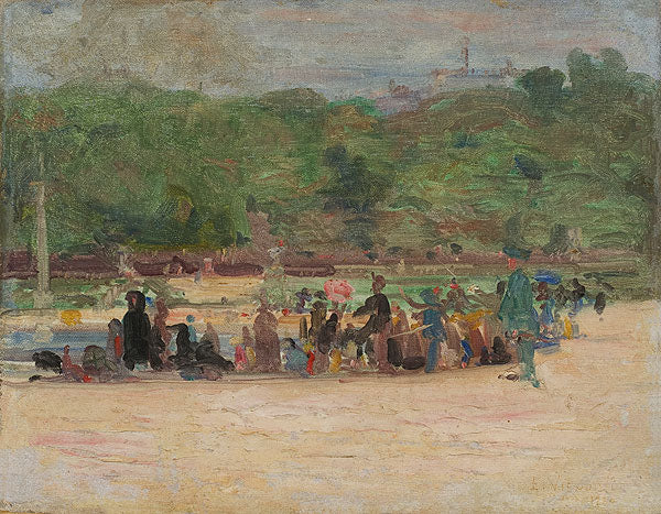 Le Jardin du Luxembourg à Paris (Jardim de Luxemburgo) - Eliseu Visconti image 1 reproduction artisanale de tableau
