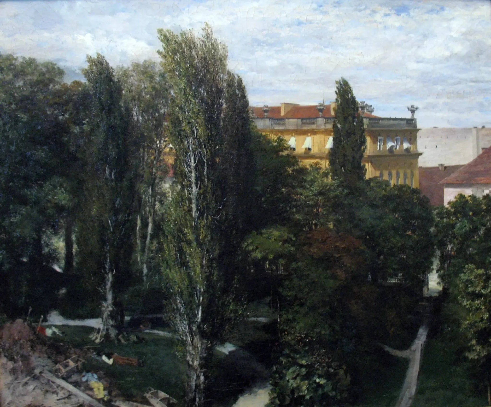Le jardin du palais du prince Albert - Adolph von Menzel image 1 reproduction artisanale de tableau