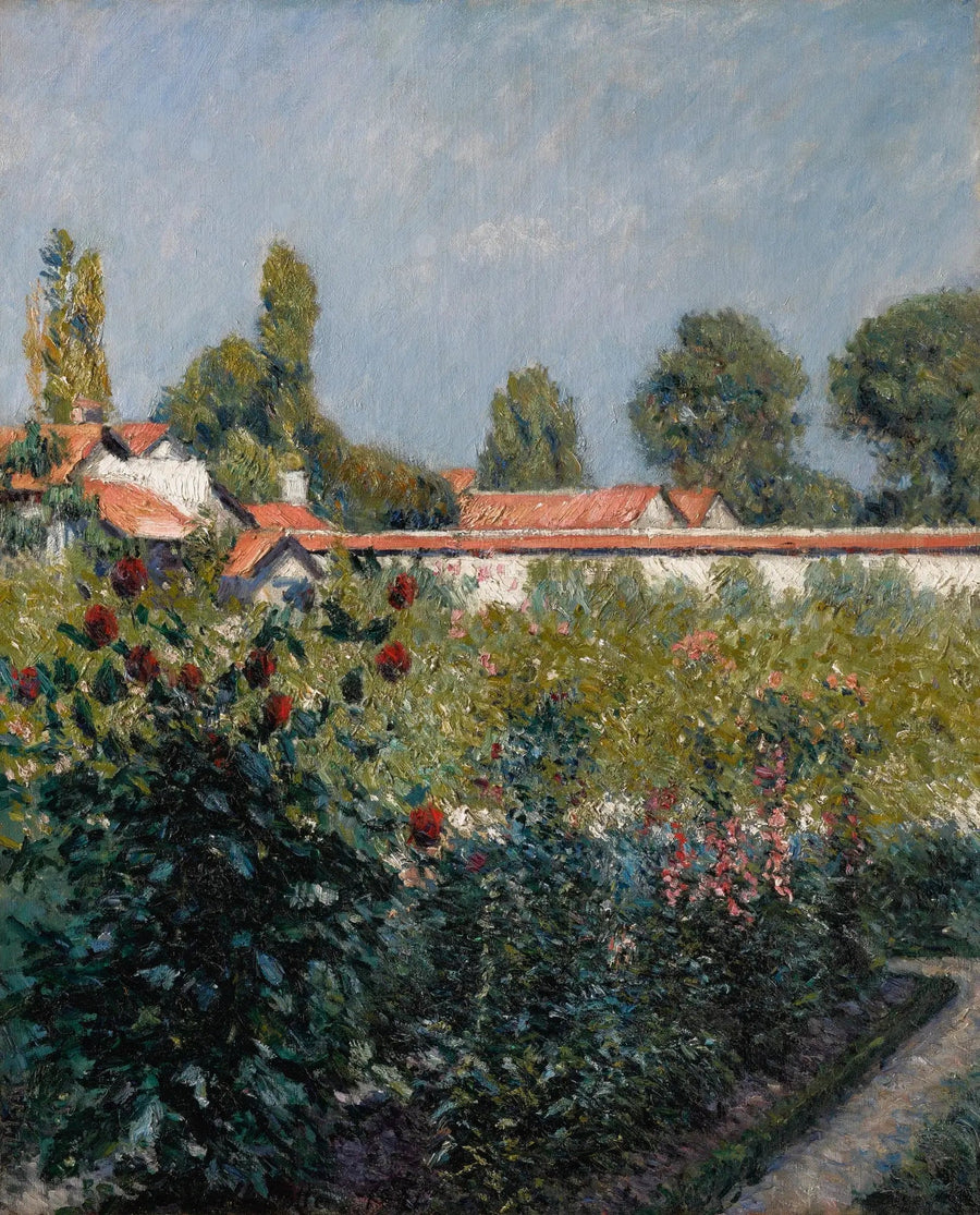 Le Jardin du Petit Gennevilliers, les toits roses - Gustave Caillebotte