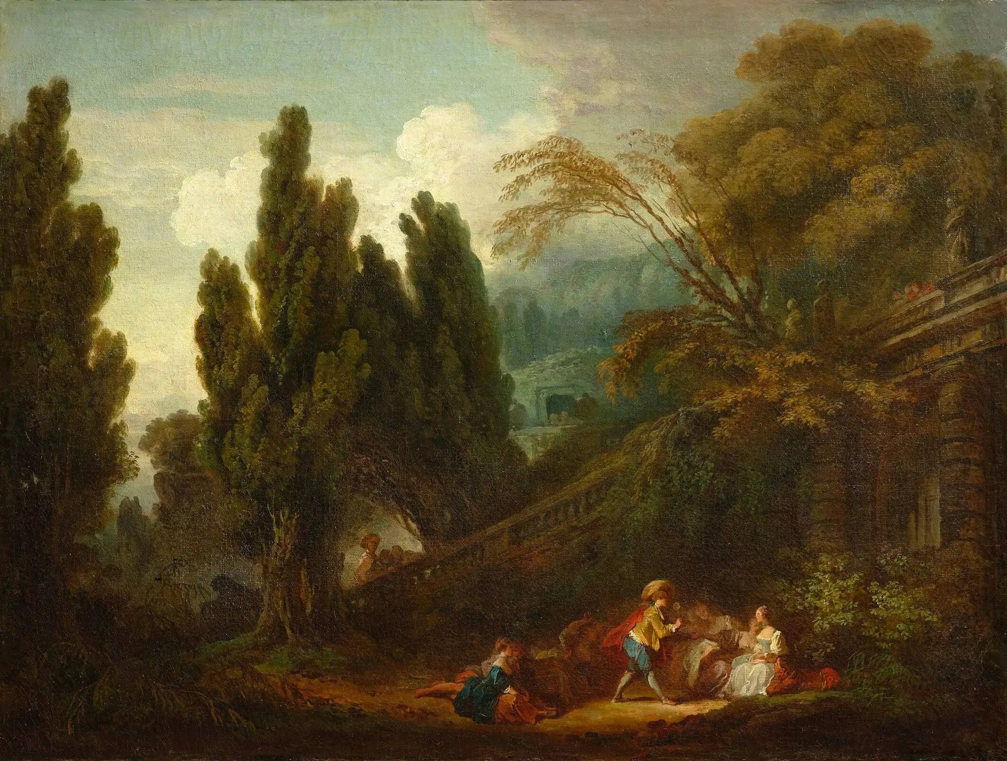 Le Jeu de la palette - Jean-Honoré Fragonard image 1 copie de tableau peinte à la main