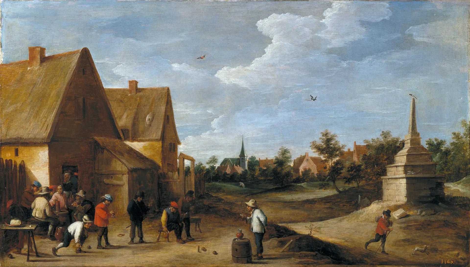 Le jeu de quilles - David Teniers le Jeune image 1 copie peinte à la main à l’huile