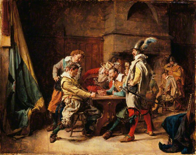 Le jeu perdu - Ernest Meissonier image 1 copie de tableau peinte à la main